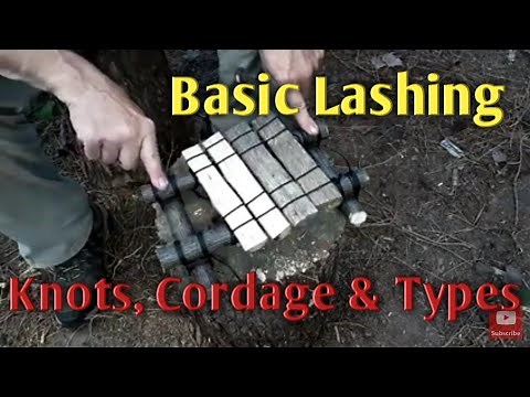 How to tie lashing, basic Types of lashing and rope. Tips and tricks