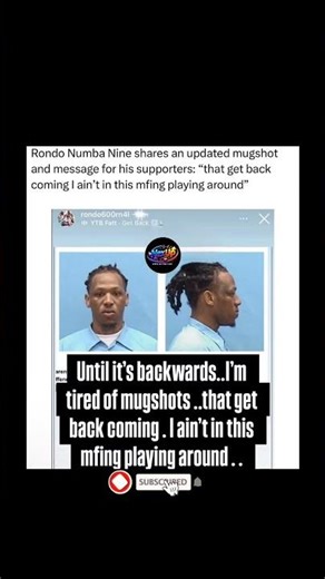 🔥 Rondo Numba Nine: 'That Get Back Coming' (Mugshot Warning) 😎 #shorts #foryou