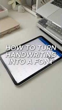 turn your handwriting into a font