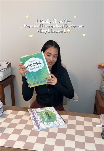 Super excited to have finally picked our curriculum! So far we’re really liking it but I’ll keep you guys updated as we dive into it more 🥹🤍 @meadowlark_learning #homeschooling #preschoolcurriculum #homeschoolmom #meadowlarklearning