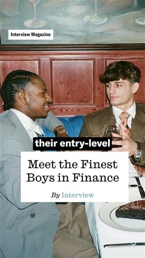 Interview Magazine's Finance Boys story is ''embarrassing'' for young Wall Street. 😤