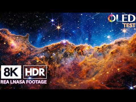 8K HDR NEBULA (60FPS) - Real NASA/Webb Telescope Footage - Ultimate OLED TV Test