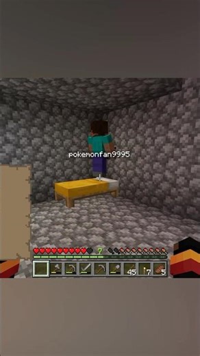 Bedrock Sleep… While Standing?! XD #MinecraftShorts #gaming #gamingshorts