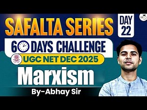 UGC NET DEC 2025 | English Literature Safalta Series | Marxism | Day 22 | Abhay Sir
