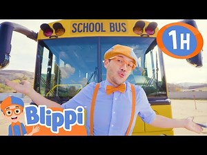 WHEELS ON THE BUS | Blippi | 🚌Wheels on the BUS Songs! | 🚌Nursery Rhymes for Kids