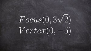 Conics: how to write the equation of an ellipse given a vertex and focus