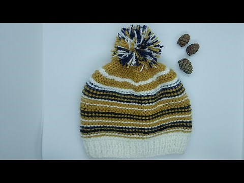 Bonnet au tricot facile à faire pour enfant de 6 ans.