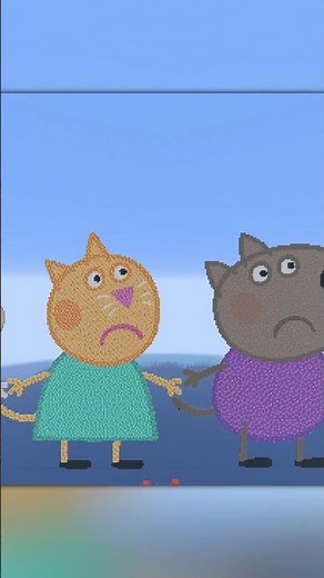 Sad Peppa Pig Characters (in Minecraft)