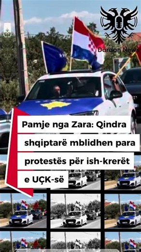 Pamje nga Zara: Qindra shqiptarë mblidhen para protestës për ish-krerët e UÇK-së