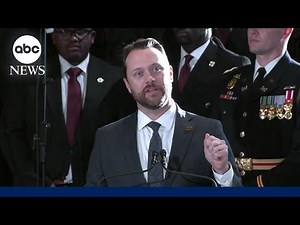 Jason Carter speaks at state funeral of former President Jimmy Carter