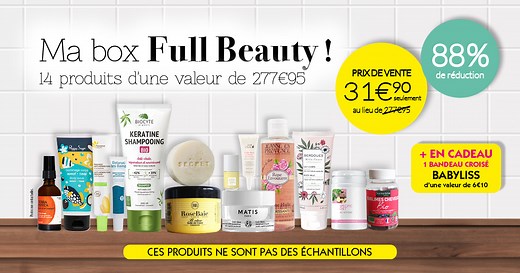 La nouvelle box beauté « FULL BEAUTY » est disponible pour prendre soin de votre visage et de votre corps