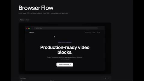 Introducing Remocn - a @shadcn registry with ready-made animations, typography, transitions, UI elements, and complete scenes for @Remotion (a library for creating videos using React components).If you’re a solo builder like me and don’t have the budget to produce a full demo for your product - this is the solution. I’ve created a collection of elements that will help you build demos much faster.Plus, everything lives right next to your project since it’s built with React.js. All components are 