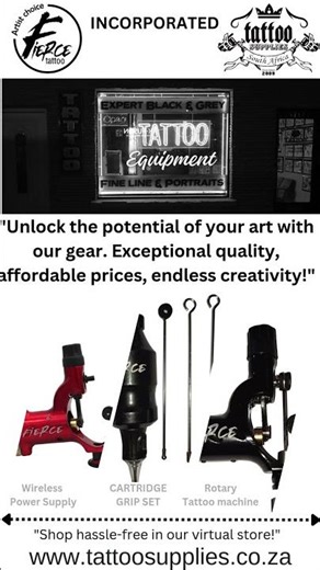 From machines, needles to inks, we have what you need. Create beautiful tattoos with our equipment