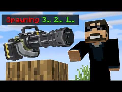Minecraft But My Guns Get Crazier EVERY MINUTE