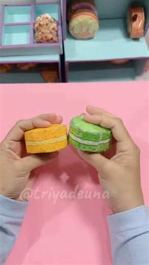 Macaron squishy paper #papercraft #homemadepapercraft #easycraft #papersquishy #diy