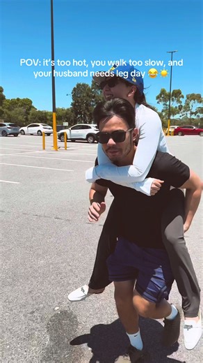 When it’s 40°C, you’re slow, and your husband becomes your Uber 😂💪 #perth