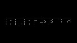 Amazing ascii word animation loop on black background. Ascii code art symbols typewriter in and out effect with looped motion.