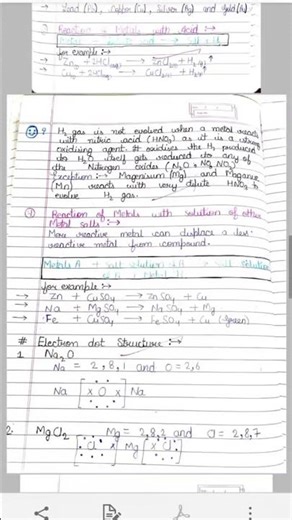 Metals and Non Metals Notes ||class 10th Handwritten Notes #class10 #notes #toppernotes #classnotes