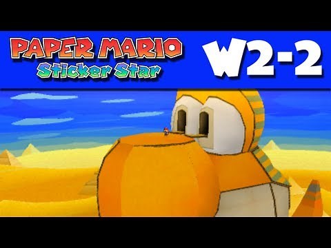 Paper Mario Sticker Star - Gameplay Walkthrough World 2-2 - Yoshi Sphinx (Nintendo 3DS)