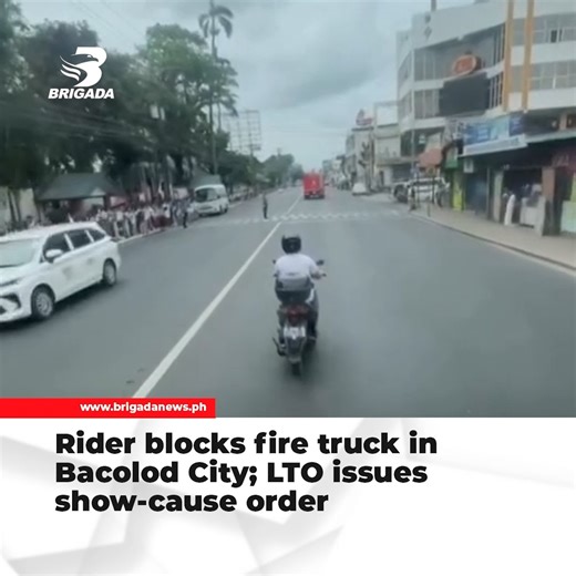 A fire response in Bacolod City was delayed after a motorcycle rider blocked a fire truck. Authorities say the rider had no license and was not the motorcycle’s owner. A house was completely burned. Read the full story. 👇 | 102.5 Brigada News FM CdeO