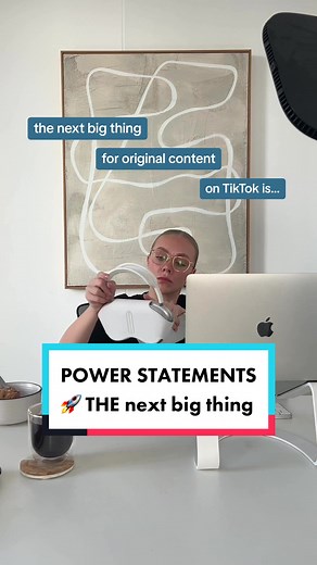HERE’S WHAT THEY ARE 👀👇🏼 You’re hearing it from the horses mouth, I haven’t seen anyone talking about ‘Power Statements’ in social media so listen up 👩🏼‍🏫 🗣️ Power statement: A concise 15-25 second talking to camera video, delivering a direct and thought provoking statement and/or question with an authoritative tone. The primary objective is to engage viewers by evoking a strong wave of emotions, encouraging them to save the content for later or share it with others. The intention is to i