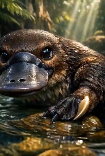 Platypus Swimming in Crystal Clear Rainforest Stream | 4K Wildlife