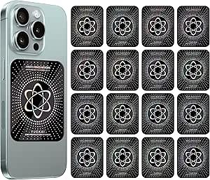 EMF Blocker for Cell Phones/Tablets/Laptops/Computer/WiFi/TV/Electronic Devices, Shungite Protection Sticker, [Reusable], [Slim Design], 2.4 x 2.0 x 0.016 inches, 0.06 Ounces, (16 Pcs)