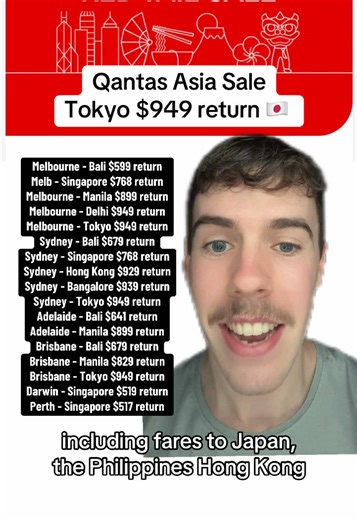 Qantas Asia Sale: Flights to Top Destinations
