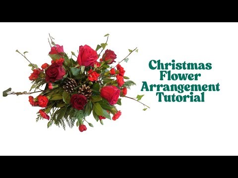 Christmas flower arranging tutorial