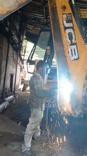 backhoe loader JCB machine JCB boom ka welding