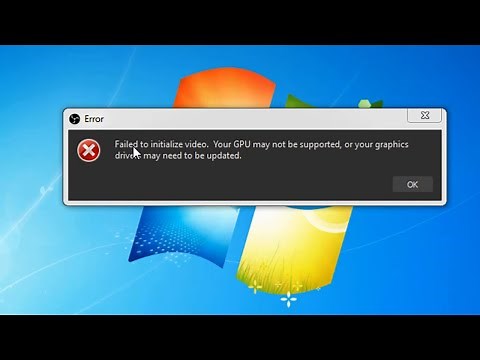 Obs Failed to initialize video. Your GPU may not be supported, or your graphics drivers may to be