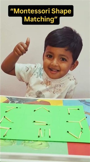 Matching Shapes with Sticks | Montessori Activity | Early Learning Game ‪@mini_legends2‬