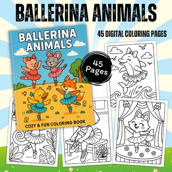 Ballerina Animals Coloring Pages | 45 Fun Dance-Themed Animal Activity Sheets
