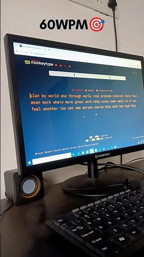 Typing Speed Test | 60 WPM Target Challenge on Monkeytype | Improve Fast!