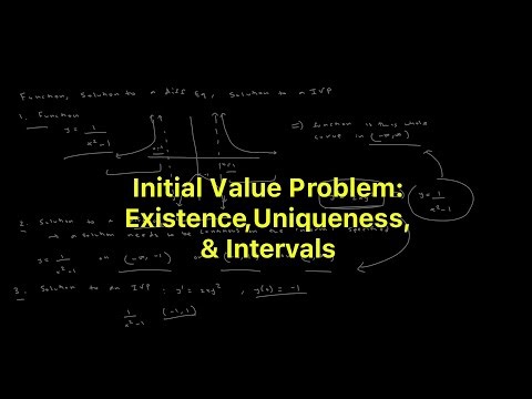 Initial Value Problems: Existence, Uniqueness, & Intervals of Solutions