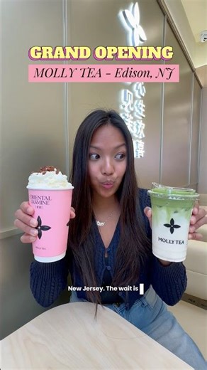 trying MOLLY TEA for the first time 🍵🌸🤍 #shorts