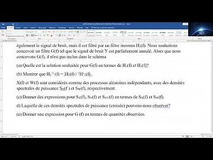Exercices N°01: avec solution sur les processus stochastiques