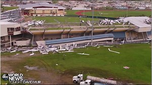 DESTRUCTION: Residents are seen picking up debris on their rooftops and lines of people gather to get fuel from a tanker. Hurricane Maria made landfall in Yabucoa, Puerto Rico as a Category 4 hurricane. http://abcn.ws/2hoR2eu | ABC World News Tonight with David Muir