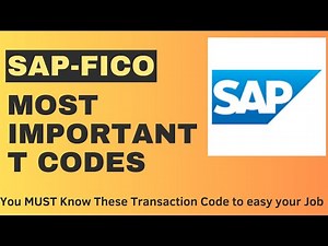 SAP Most Important FICO Transaction Code for daily use activities. II You must know these T Codes II