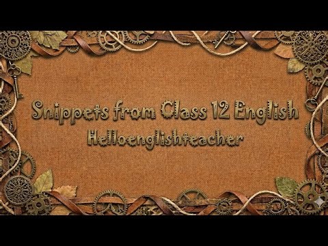 Snippets Class 12 English