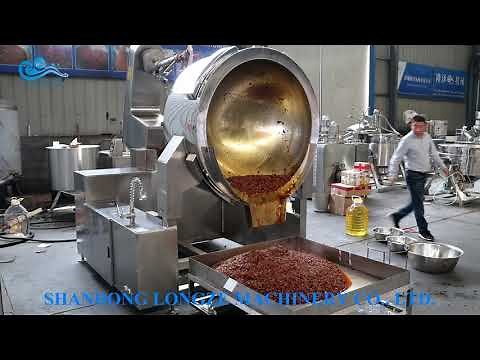 Fully Automatic Tilting Stirring Cooking Mixer Machine Jacketed kettle For Frying Chili Sauce