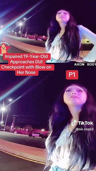 Impaired 19-Year-Old Approaches DUI Checkpoint