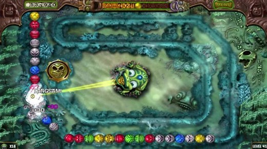 Zuma s Revenge! 祖玛的复仇 2009年宝开搞笑益智类游戏 德文版 关卡41 Korallenfalle