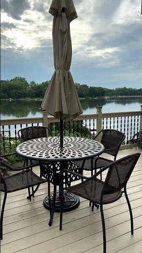 Elegant Outdoor Dining Table with Umbrella Hole 🌞 | 42” Cast Aluminum Patio Table Review