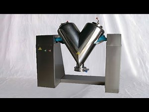 Industrial High Efficiency V-shaped Chemical Powder Mixer Cosmetics blending equipment 粉劑攪拌混合機
