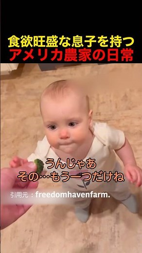 The daily life of an American farmer with a son with a big appetite