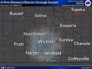 39K views · 44 reactions | [3:16pm Radar Loop]...A smattering of hit-or-miss showers and thunderstorms will impact the region through about sunset or shortly after. The strongest activity will be capable of brief heavy rain and perhaps rice size hail. | US National Weather Service Wichita Kansas | Facebook