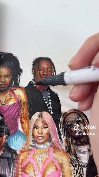 drawing iconic rappers part 28: travis scott ✨ @Travis Scott #fyp #art #artist #portrait #draw #drawing #rapper #rap #travisscott