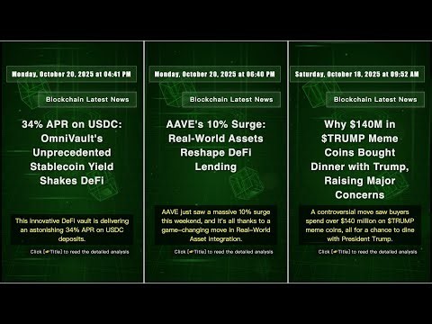 Blockchain News: Tuesday, October 21, 2025 at 03:30 AM #QixNewsCrypto