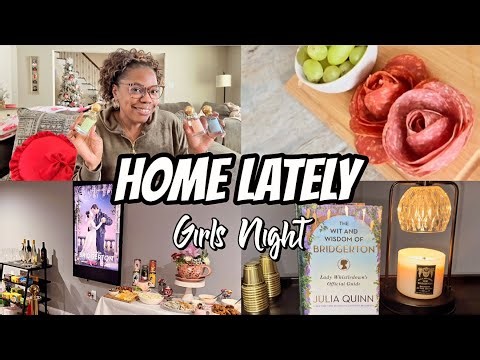 MY FIRST TIME HOSTING GIRLS NIGHT 🤍 | BRIDGERTON WATCH PARTY & COZY PARTY PREP